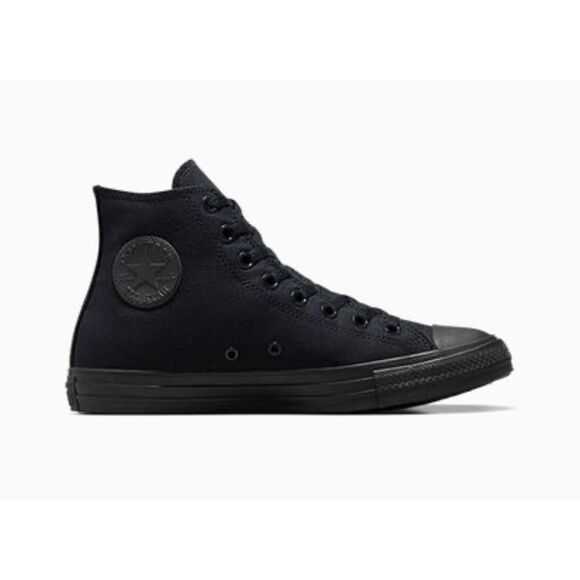 Converse Shoes - Converse Size 6 All Black High Top Sneakers Lace Up